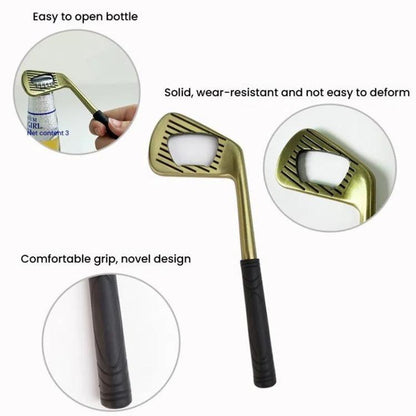 Golf Putter Shape Bottle Opener Zinc Alloy Beer Wine Can Opener, Spec: Silver B Type by bashfashion
