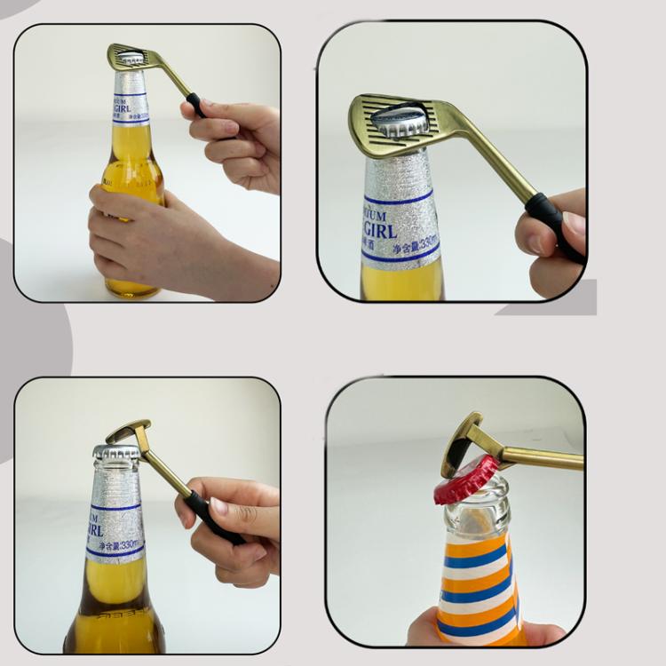 Golf Putter Shape Bottle Opener Zinc Alloy Beer Wine Can Opener, Spec: Silver A Type by bashfashion