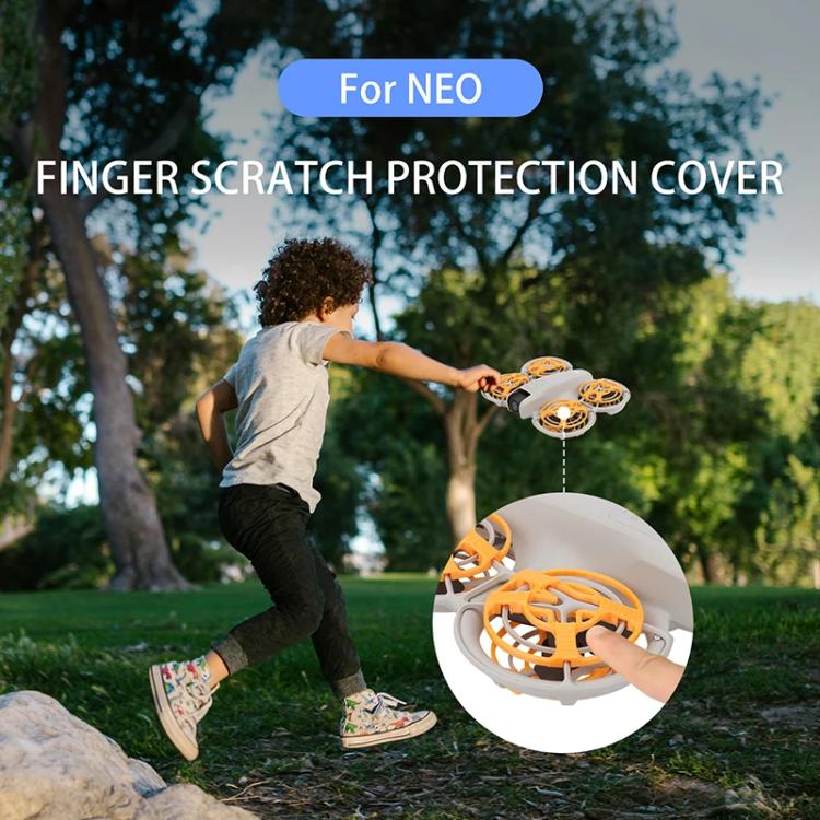 For DJI Neo CQT Drone Landing Scratch Protective Cover Prevent Finger Scratch Protective Cover Accessories, Color: Lower Orange by CQT