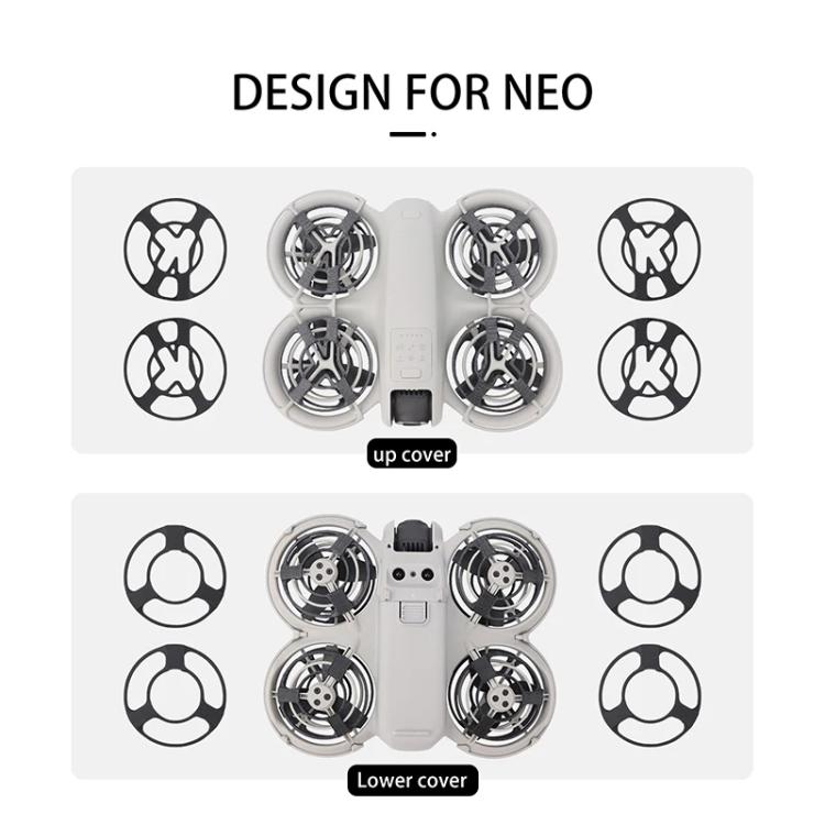 For DJI Neo CQT Drone Landing Scratch Protective Cover Prevent Finger Scratch Protective Cover Accessories, Color: Upper Black by CQT