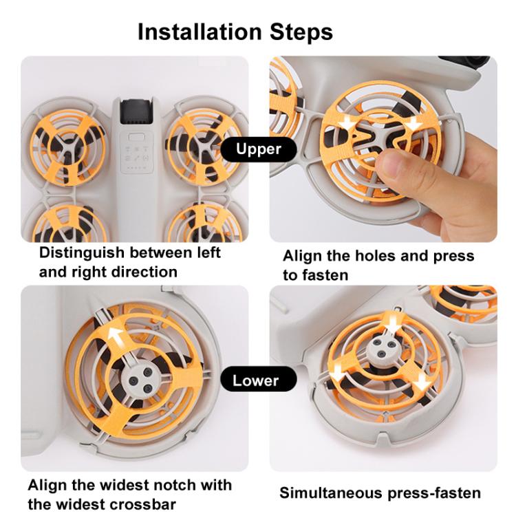For DJI Neo CQT Drone Landing Scratch Protective Cover Prevent Finger Scratch Protective Cover Accessories, Color: Lower Orange by CQT