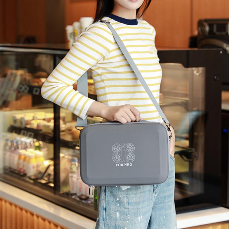 For DJI Neo Fly More Combo BKANO Storage Bag Hard Shell Shoulder Bag(Gray) by BKANO