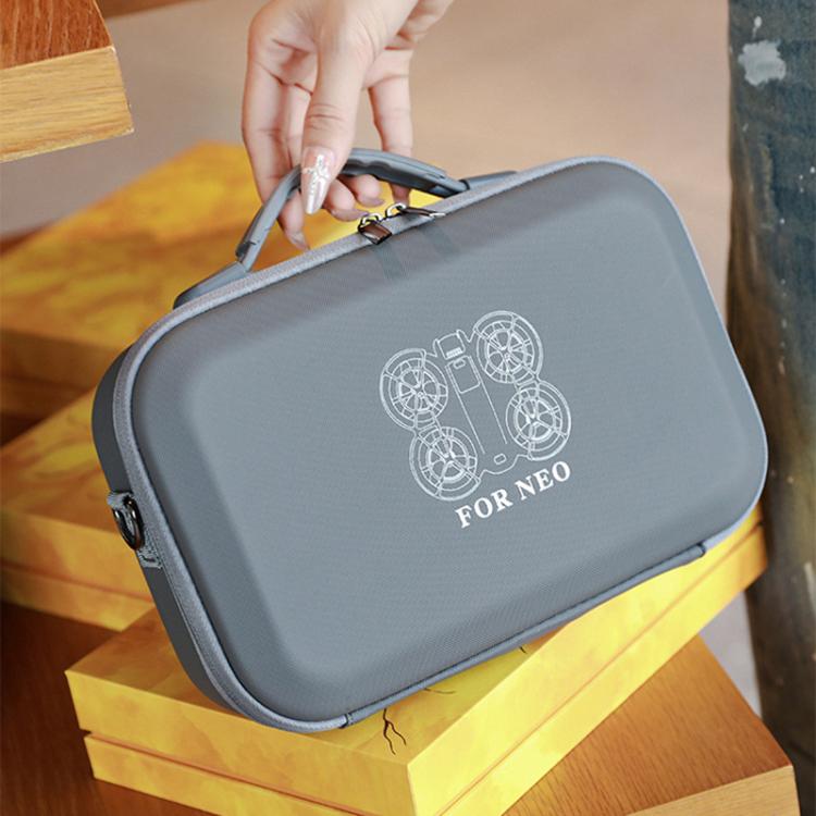 For DJI Neo BKANO NE-010 PU Storage Bag Hard Case Shoulder Bag(Gray) by BKANO