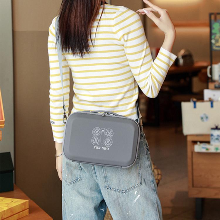 For DJI Neo BKANO NE-010 PU Storage Bag Hard Case Shoulder Bag(Gray) by BKANO