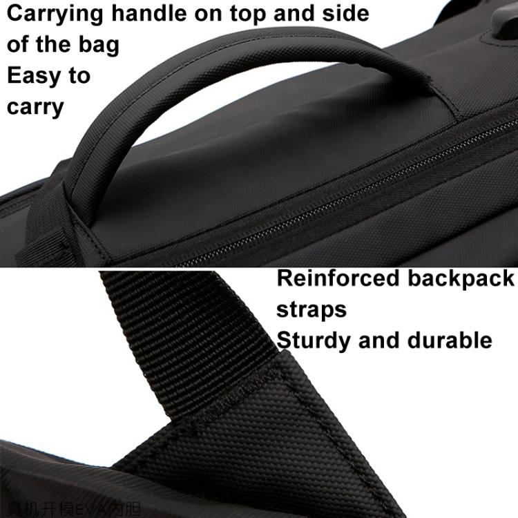 For DJI Air 3 BKANO A3-005 Large Capacity Shoulder Bag Organizer Backpack(Black) by BKANO