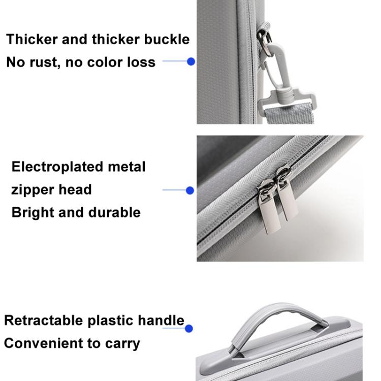 For DJI Air 3 / RC2 / RC-N2 BKANO A3-009 Crossbody Bag Suitcase(Gray) by BKANO