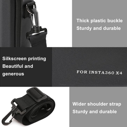 For Insta360 X4 BKANO INX4-002 Shoulder Handheld Storage Bag Crossbody Bag(Black) by BKANO