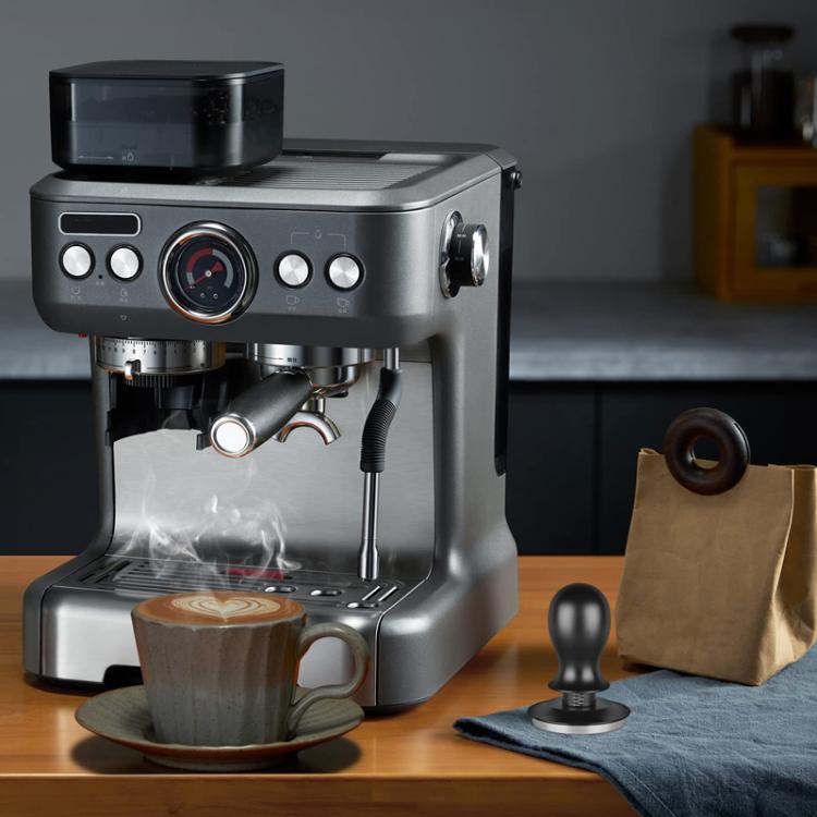 Coffee Constant Pressure Powder Press Adjustable Impact Hammer, Style: Black Thread+Round Base(51mm) by bashfashion