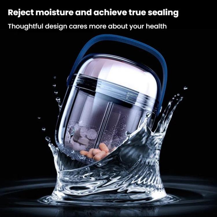 Portable Pill Box Sealed Waterproof Pill Dispenser Drugs Medicine Organizer Dispenser Box, Color: Large Gray by bashfashion