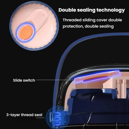 Portable Pill Box Sealed Waterproof Pill Dispenser Drugs Medicine Organizer Dispenser Box, Color: Large Gray by bashfashion