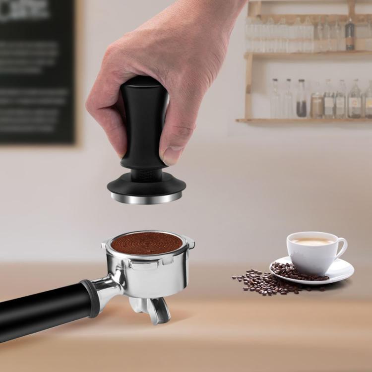 Scale Horizontal Constant Pressure Coffee Grinder Stretching Powder Press Hammer, Style: Black Flat Bottom(51mm) by bashfashion