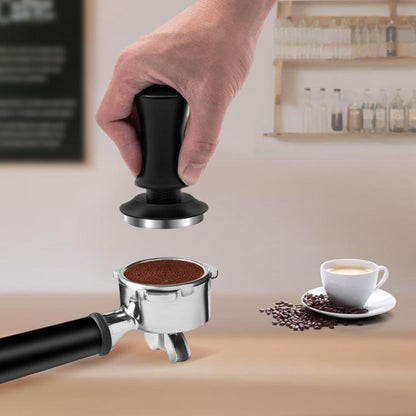 Scale Horizontal Constant Pressure Coffee Grinder Stretching Powder Press Hammer, Style: Black Flat Bottom+Round Base(53mm) by bashfashion