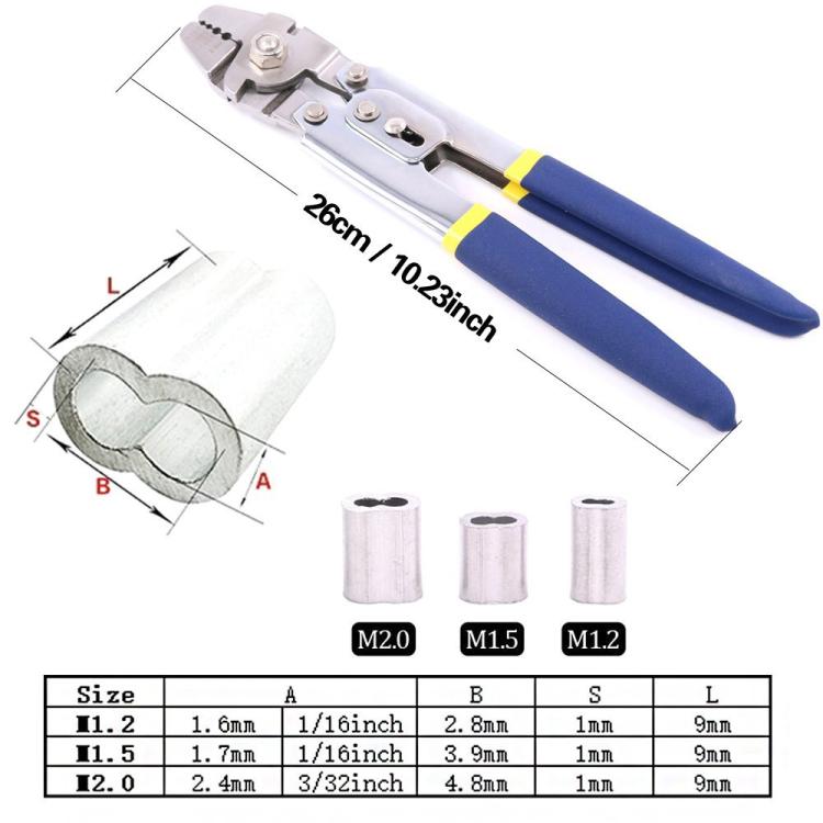 Outdoor Sea Fishing Pliers High-precision Wire Rope Crimping Pliers, Model: SJ-255 by bashfashion