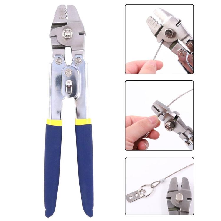Outdoor Sea Fishing Pliers High-precision Wire Rope Crimping Pliers, Model: SJ-255 + 150pcs by bashfashion