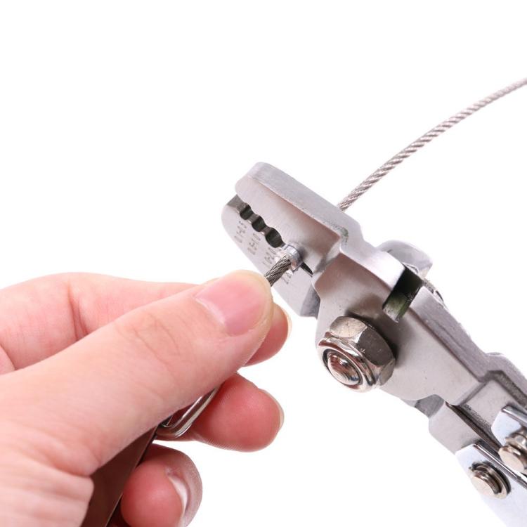 Outdoor Sea Fishing Pliers High-precision Wire Rope Crimping Pliers, Model: SJ-255 + 150pcs by bashfashion