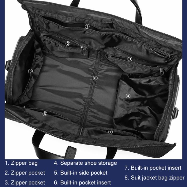 Ozuko 20 Inch Travel Business Foldable Waterproof Handbag(Black) by Ozuko