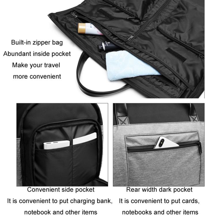 Ozuko 20 Inch Travel Business Foldable Waterproof Handbag(Black) by Ozuko