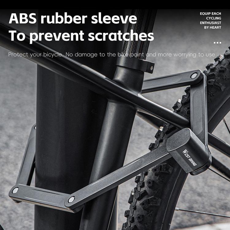 WEST BIKING Bicycle Folding Lock Anti-theft Equipment For Cycling(Black) by WEST BIKING