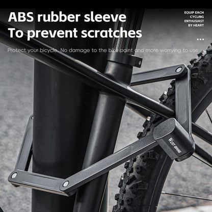 WEST BIKING Bicycle Folding Lock Anti-theft Equipment For Cycling(Black) by WEST BIKING