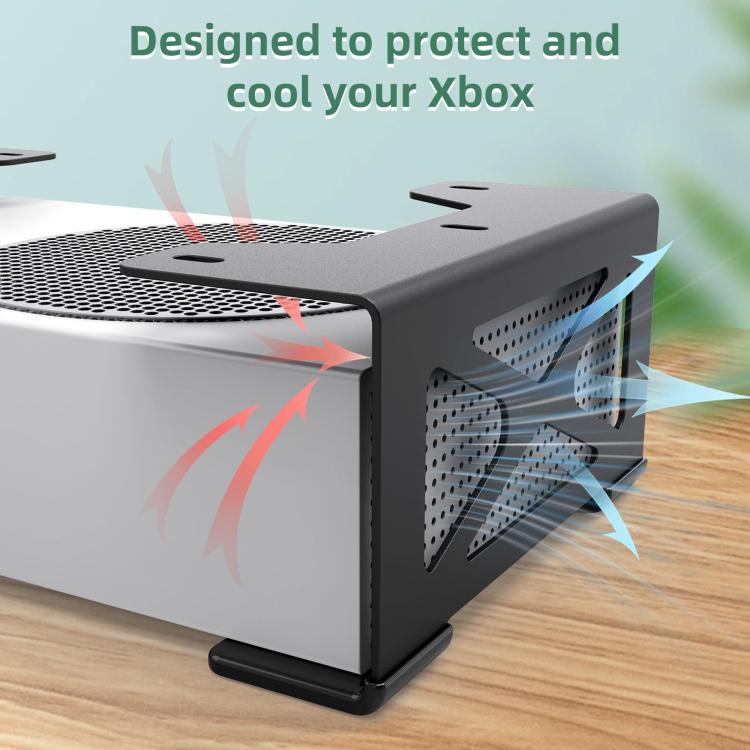 For Xbox One S / X, Xbox 360 Under Desk Storage Stand Rack(Black) by bashfashion