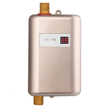 3000W Small Tankless Electric Water Heater For Kitchen Bathroom UK Plug(Gold) by bashfashion