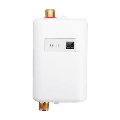 3000W Small Tankless Electric Water Heater For Kitchen Bathroom EU Plug(White) by bashfashion