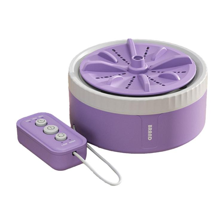 Mini Portable Underwear Socks Turbine Washing Machine, Color: Purple Three-speed Timing by bashfashion