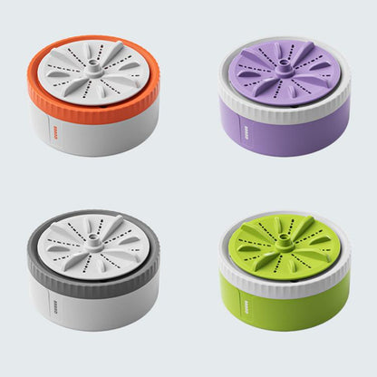 Mini Portable Underwear Socks Turbine Washing Machine, Color: Green Three-speed Timing by bashfashion