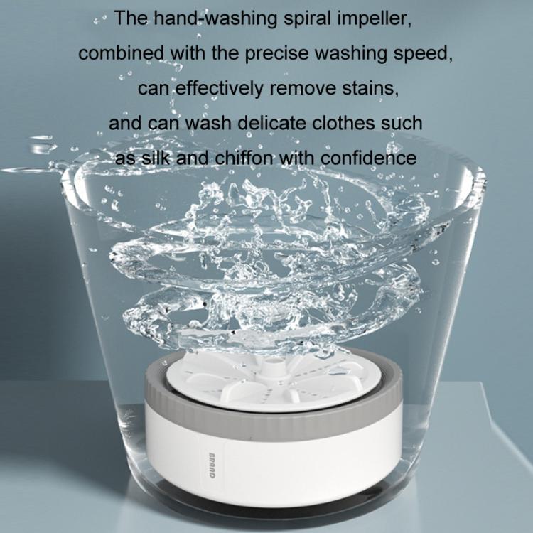 Mini Portable Underwear Socks Turbine Washing Machine, Color: Gray Standard by bashfashion