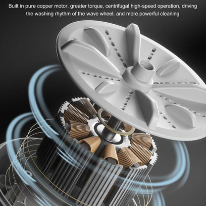 Mini Portable Underwear Socks Turbine Washing Machine, Color: Orange Three-speed Timing by bashfashion
