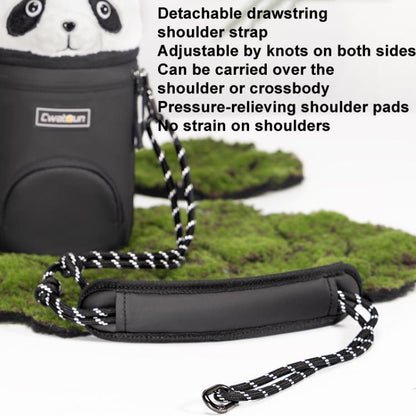 Cwatcun D162 Large Camera Lens Cylinder Cartoon Panda Camera Lens Protective Cover by Cwatcun