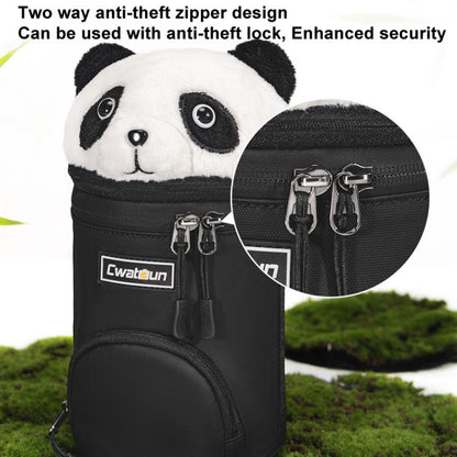 Cwatcun D162 Small Camera Lens Cylinder Cartoon Panda Camera Lens Protective Cover by Cwatcun