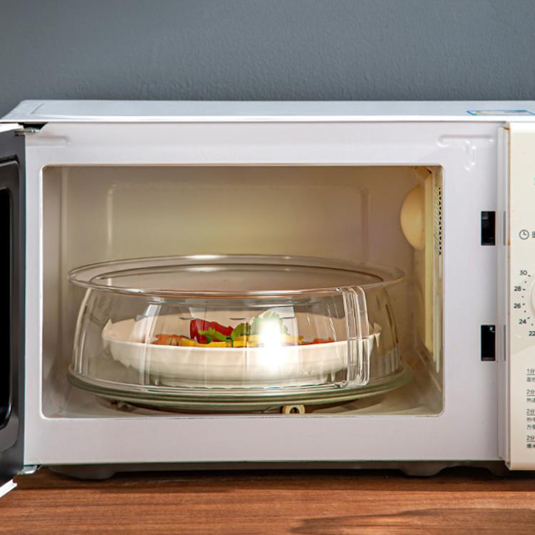 Microwave Food Heating Splashproof Cover Food Grade PC Household High Temperature Resistant Bowl Rice Cover(Regular Model) by bashfashion