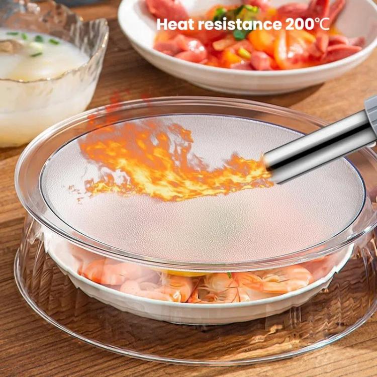Microwave Food Heating Splashproof Cover Food Grade PC Household High Temperature Resistant Bowl Rice Cover(Regular Model) by bashfashion
