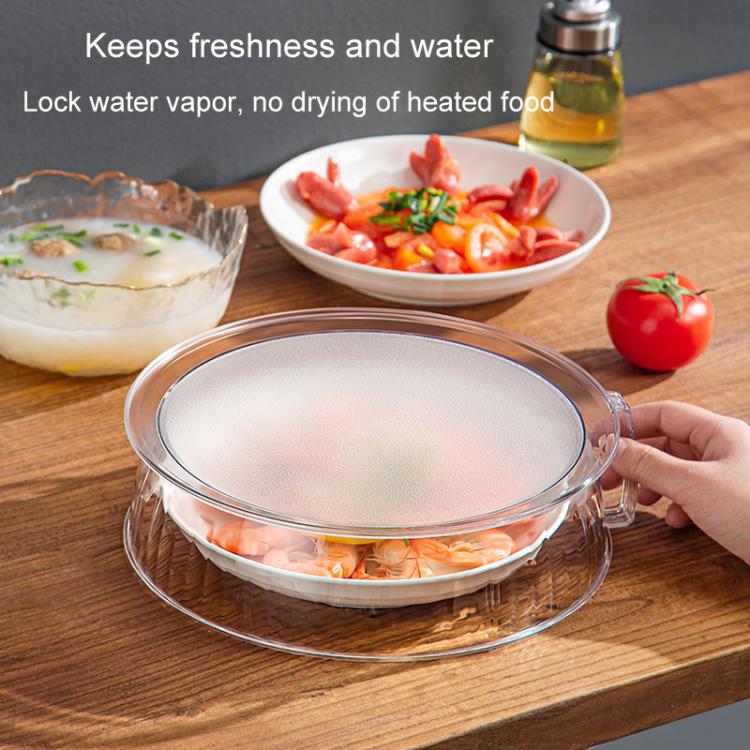 Microwave Food Heating Splashproof Cover Food Grade PC Household High Temperature Resistant Bowl Rice Cover(Regular Model) by bashfashion
