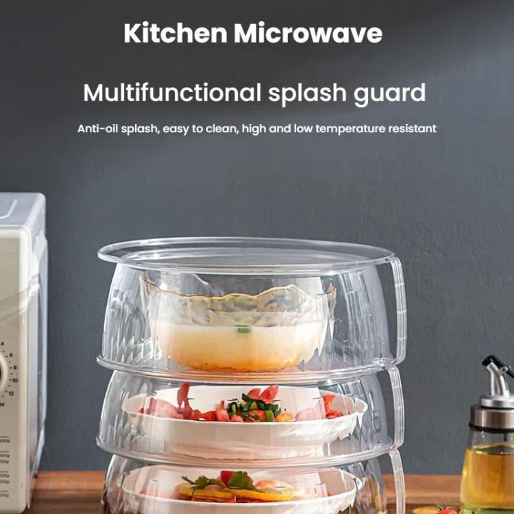 Microwave Food Heating Splashproof Cover Food Grade PC Household High Temperature Resistant Bowl Rice Cover(Regular Model) by bashfashion