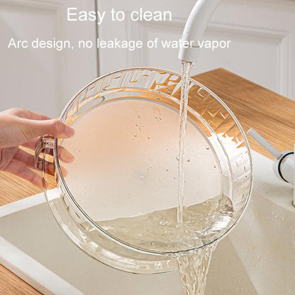 Microwave Food Heating Splashproof Cover Food Grade PC Household High Temperature Resistant Bowl Rice Cover(Regular Model) by bashfashion