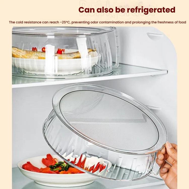 Microwave Food Heating Splashproof Cover Food Grade PC Household High Temperature Resistant Bowl Rice Cover(Regular Model) by bashfashion