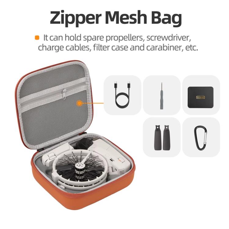 For DJI Flip Sunnylife FP-B957 Storage Bag Mini Vlog Aerial Camera Protective Case(Orange) by Sunnylife