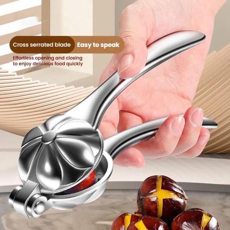 Aluminum Alloy Chestnut Clip Multifunctional Chestnut Opener Multi-purpose Walnut Clip Nut Sheller(Boxed) by bashfashion