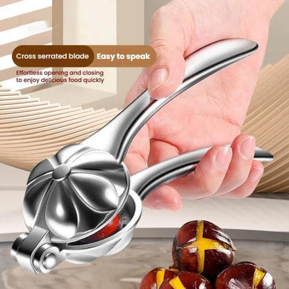 Aluminum Alloy Chestnut Clip Multifunctional Chestnut Opener Multi-purpose Walnut Clip Nut Sheller(Boxed) by bashfashion