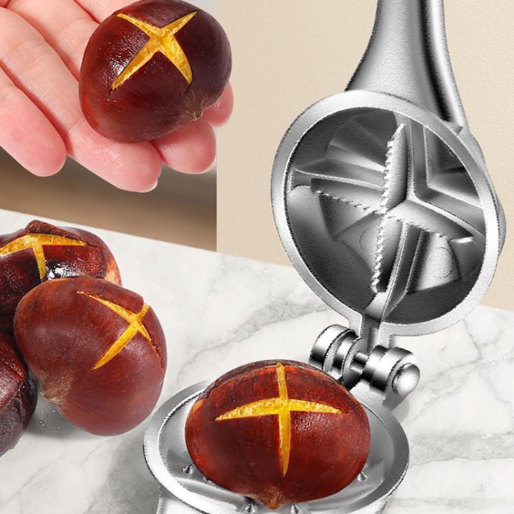 Aluminum Alloy Chestnut Clip Multifunctional Chestnut Opener Multi-purpose Walnut Clip Nut Sheller(Boxed) by bashfashion