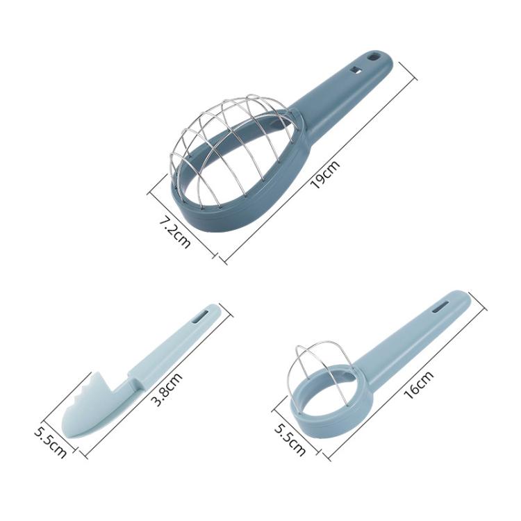 Multifunctional 3 In 1 Avocado Slicer Kitchen Household Fruit Cutter(Blue) by bashfashion