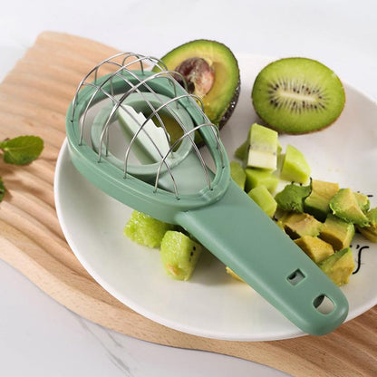 Multifunctional 3 In 1 Avocado Slicer Kitchen Household Fruit Cutter(Green) by bashfashion