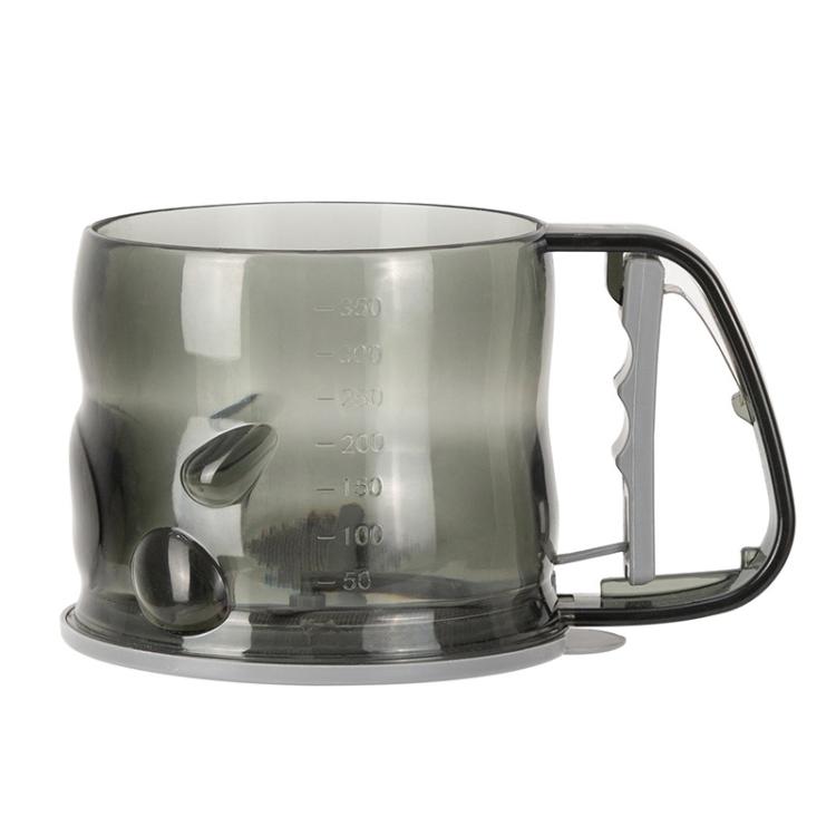 Kitchen Handheld Semi-Automatic Flour Sifter Baking Assistant Powder Sieving Tool(Tea Gray) by bashfashion