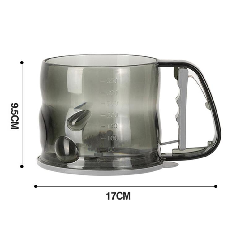 Kitchen Handheld Semi-Automatic Flour Sifter Baking Assistant Powder Sieving Tool(Tea Gray) by bashfashion
