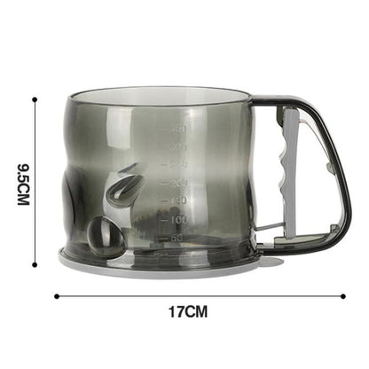 Kitchen Handheld Semi-Automatic Flour Sifter Baking Assistant Powder Sieving Tool(Tea Gray) by bashfashion