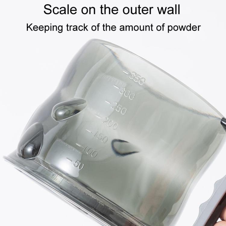 Kitchen Handheld Semi-Automatic Flour Sifter Baking Assistant Powder Sieving Tool(Tea Gray) by bashfashion