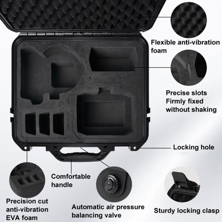 For DJI Flip CYNOVA FL-AQX-CY IP67 Waterproof Pressure And Shock Resistant Safety Case(Black) by CYNOVA