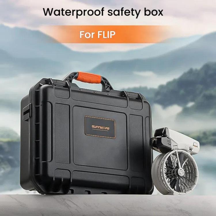 For DJI Flip Sunnylife AQX-19 Waterproof Storage Protective Suitcase Aerial Camera Smooth Flying Kit Bag(Black) by Sunnylife